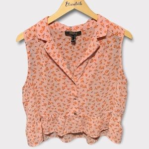 Forever 21 Button Up Floral Blouse Size X-Large